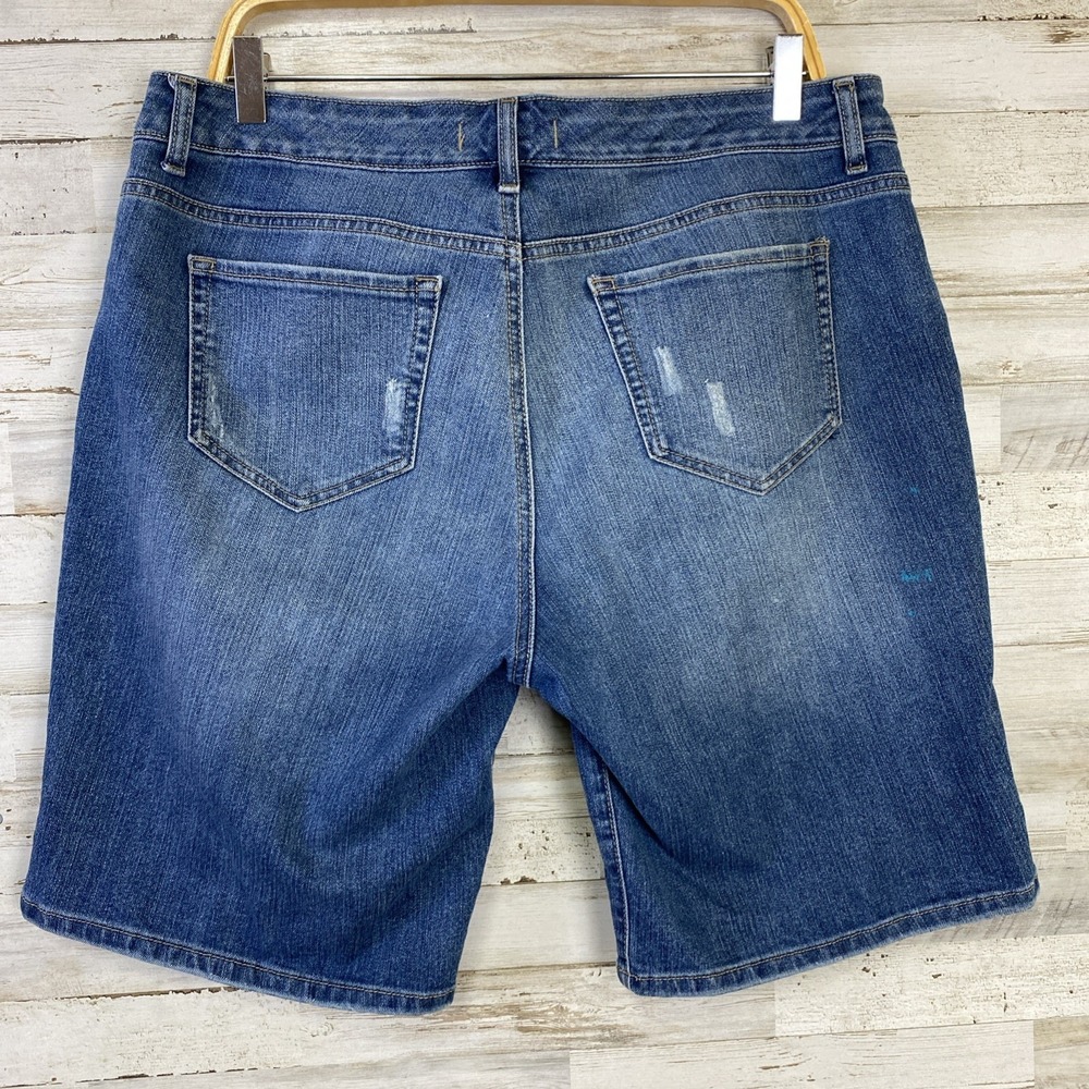 Vintage America Blue Denim Jean Shorts - Picture 2 of 12